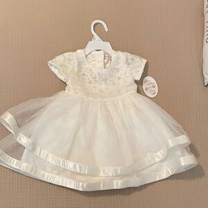 Harlow and Rose Baby Dress with Pearl Accents